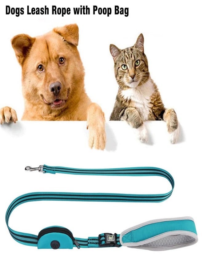 Qpets حزام كلاب Qpets® بطول 1.5 متر للكلاب الصغيرة، مزود بسحاب لتنظيم أكياس فضلات الكلاب، وحبل نايلون، ومقود للكلاب مع مقبض يد مبطن مريح وإبزيم سريع الفتح لسهولة المشي. - Image 2